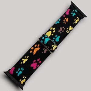 Colorful Woven Paw Print Watch Band For 44/45/46/49MM Apple Watch, NIB